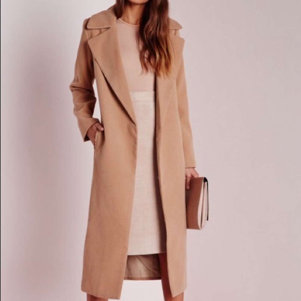 Missguided camel coat